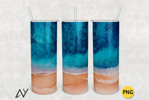 Download 20oz Skinny Tumbler Beach Summer Wrap - Summer wrap Collection