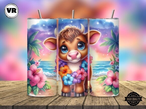 Download Adorable Highland Cow Tumbler Wrap Png - Tumbler wrap png Collection