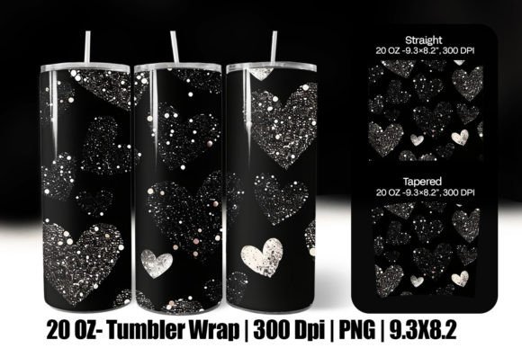 Download Black Valentine Heart Tumbler Wrap Png - Tumbler wrap png Collection