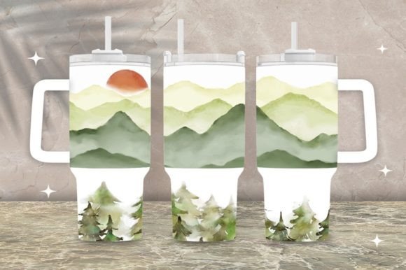 Download Greenery 40 Oz Tumbler Wrap Png - Tumbler wrap png Collection