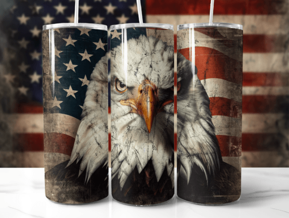 Download Eagle American Flag Tumbler Wrap PNG - Tumbler wrap png Collection