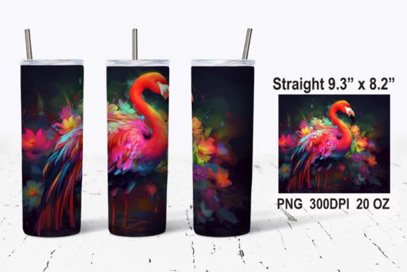 Download Colorful Flamingo Tumbler Wrap PNG - Tumbler wrap png Collection