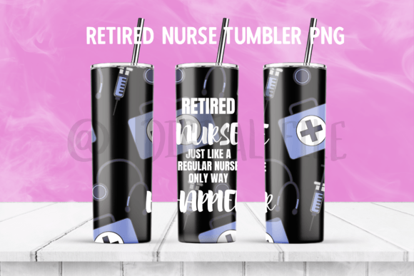 Download Retired Nurse 20 Oz Tumbler Wrap PNG - Tumbler wrap png Collection