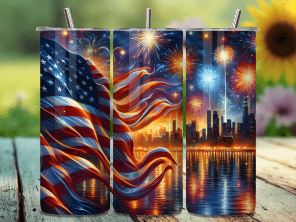 Download City Fireworks Celebration Tumbler Wrap - Premium Resources