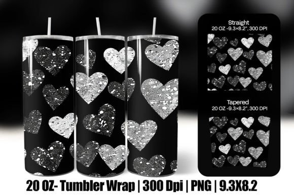 Download Black Valentine Heart Tumbler Wrap Png - Tumbler wrap png Collection