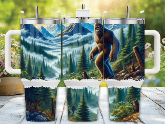 Download Bigfoot Mountain 40oz Tumbler Wrap Png - Tumbler wrap png Collection