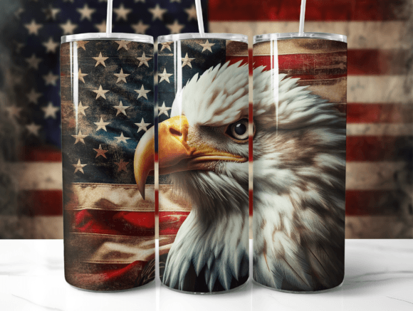 Download Eagle American Flag Tumbler Wrap PNG - Tumbler wrap png Collection