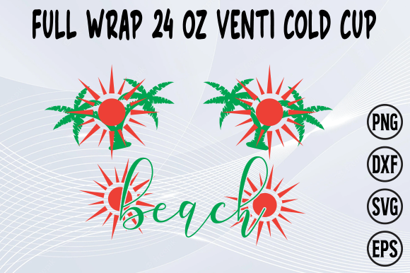 Download Summer Wrap for Venti Cup 24 OZ - Summer wrap Collection