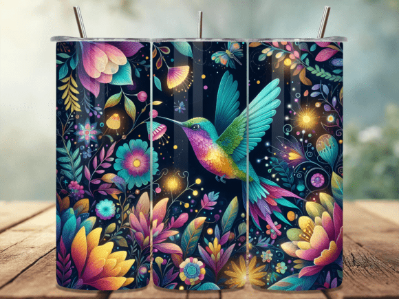 Download Dark Magic Floral Bird Tumbler Wrap PNG - Tumbler wrap png Collection