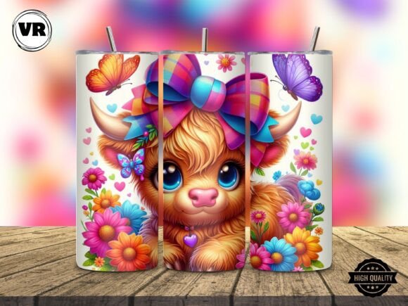 Download Adorable Highland Cow Tumbler Wrap Png - Tumbler wrap png Collection