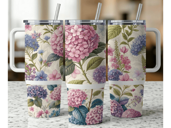 Download Floral 40oz Tumbler Wrap PNG - Tumbler wrap png Collection