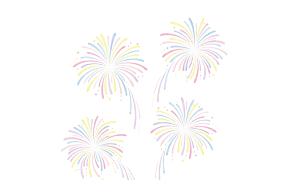 Download Pastel Fireworks Celebration Graphic - Premium Bundle