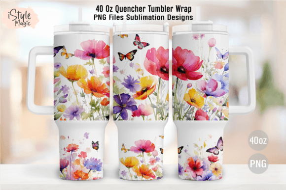 Download Spring Flowers 40oz Tumbler Wrap PNG - Tumbler wrap png Collection