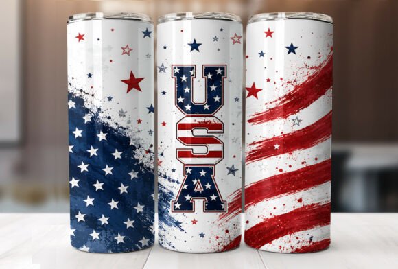 Download Patriotic USA Flag 20oz Tumbler Wrap PNG - Tumbler wrap png Collection