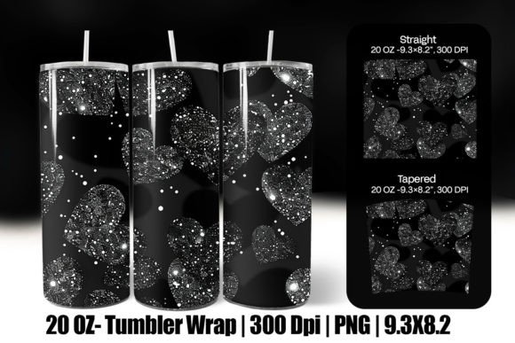 Download Black Valentine Heart Tumbler Wrap Png - Tumbler wrap png Collection