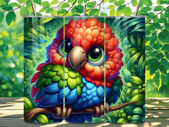 Download Baby Parrot Jungle Bird Tumbler Wrap PNG - Tumbler wrap png Collection