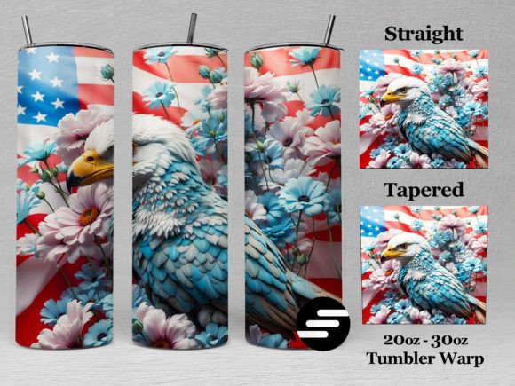 Download 3D American Flag Eagle Tumbler Wrap PNG - Tumbler wrap png Collection