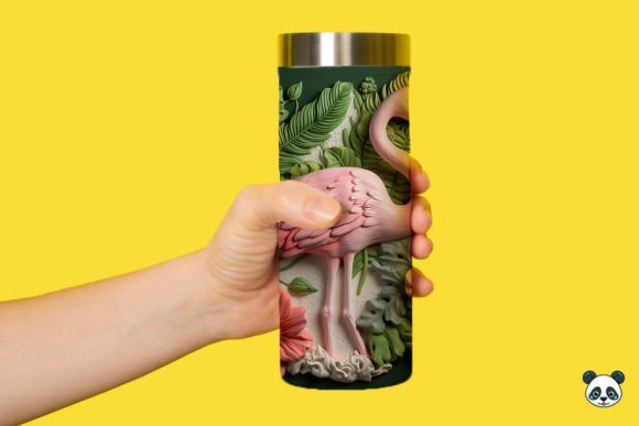 Download 3D Flamingo Tumbler Wrap PNG - Tumbler wrap png Collection