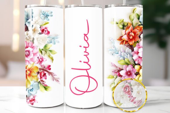Download 3D Flowers Sublimation Tumbler Wrap PNG - Tumbler wrap png Collection