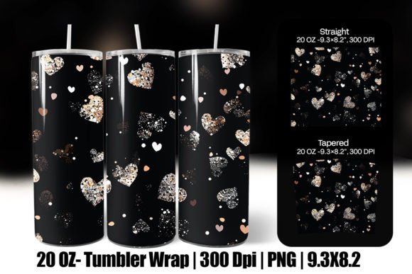 Download Black Valentine Heart Tumbler Wrap Png - Tumbler wrap png Collection