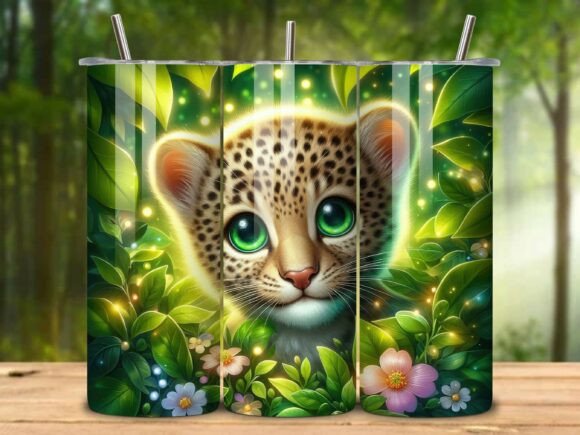 Download Jungle Theme Jaguar Tumbler Wrap Png V.6 - Tumbler wrap png Collection