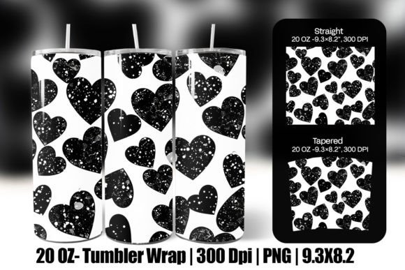 Download Black Valentine Heart Tumbler Wrap Png - Tumbler wrap png Collection