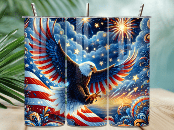 Download USA American Flag Eagle Tumbler Wrap Png - Tumbler wrap png Collection