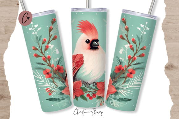 Download Cute Christmas Bird Tumbler Wrap PNG - Tumbler wrap png Collection