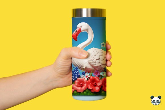 Download Patriotic 3D Flamingo Tumbler Wrap Png - Tumbler wrap png Collection