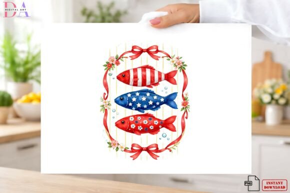 Download Patriotic Fish PNG, Fourth of July - Premium Resources