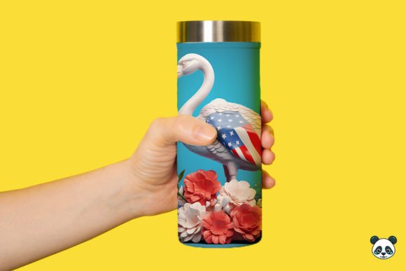 Download Patriotic 3D Flamingo Tumbler Wrap Png 2 - Tumbler wrap png Collection