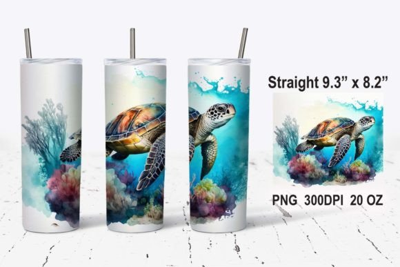 Download Sea Turtle Tumbler Wrap PNG - Tumbler wrap png Collection